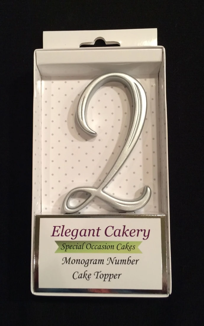 Number 2 Cake Topper – Silver