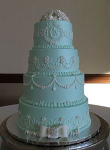 Picture of Soft Tiffany Blue Wedding Cake