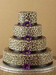 Picture of Hand Painted Leopard Wedding Cake