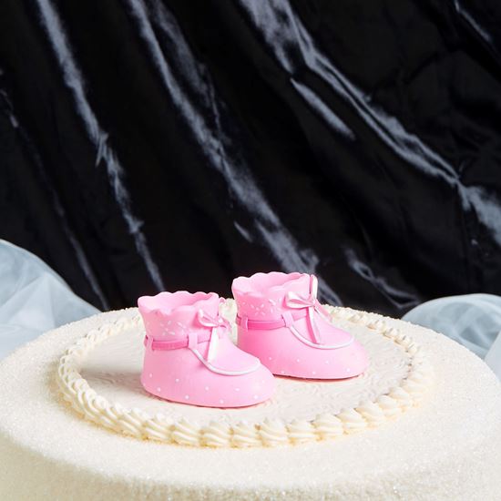 Picture of Baby Booties Cake Topper - Pink