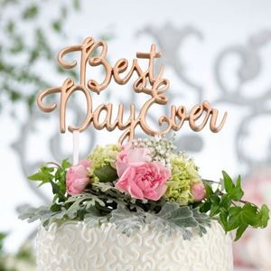 Picture of Best Day Ever Cake Topper - Gold