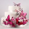 Picture of Butterfly Cake Decorations - Pink