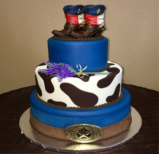 Picture of TX Cowboy Theme Cake