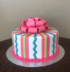 Picture of Zig Zag Striped Cake