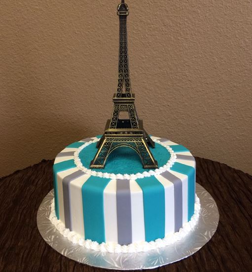 Picture of Eiffel Tower Cake - Blue