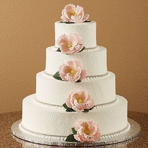 Picture of Sugar Glitter & Peony Wedding Cake