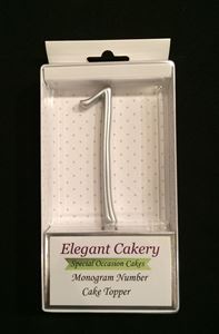 Picture of Number 1 Cake Topper - Silver