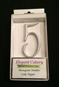 Picture of Number 5 Cake Topper - Silver