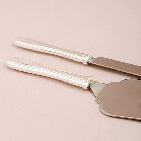 Elegant Cakery. Silver Plated Cake Serving Set With Elegant Crystals
