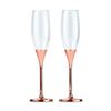 Picture of Rose Gold Diamond Glitter Toasting Flute Set