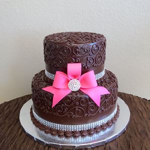Picture of Pink Bow Birthday Cake
