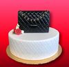 Picture of Black & Gold Designer Handbag Cake Topper
